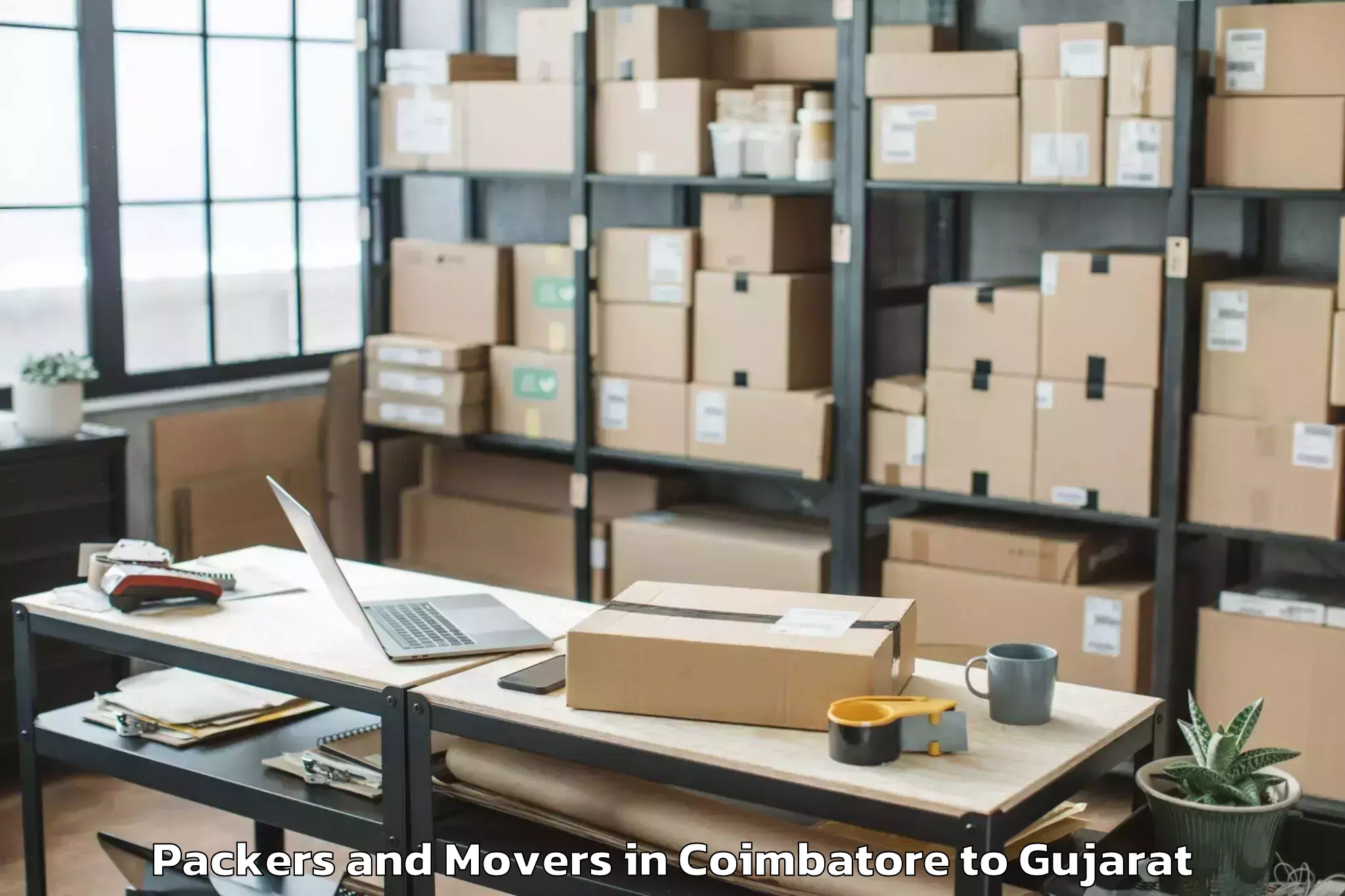 Quality Coimbatore to Jamjodhpur Packers And Movers